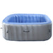 Cosmo Casa - Opblaasbare Whirlpool voor 6 Personen - Binnen & Buiten - Gelamineerd PVC - Vierkant - Grijsblauw - 198 cm