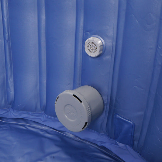 Cosmo Casa - Opblaasbare Whirlpool voor 6 Personen - Binnen & Buiten - Gelamineerd PVC - Vierkant - Grijsblauw - 198 cm