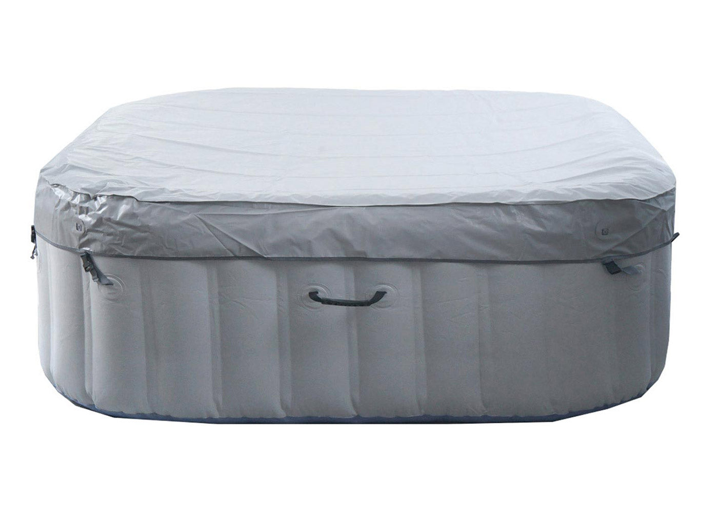 Cosmo Casa - Opblaasbare Whirlpool voor 6 Personen - Binnen & Buiten - Gelamineerd PVC - Vierkant - Grijsblauw - 198 cm