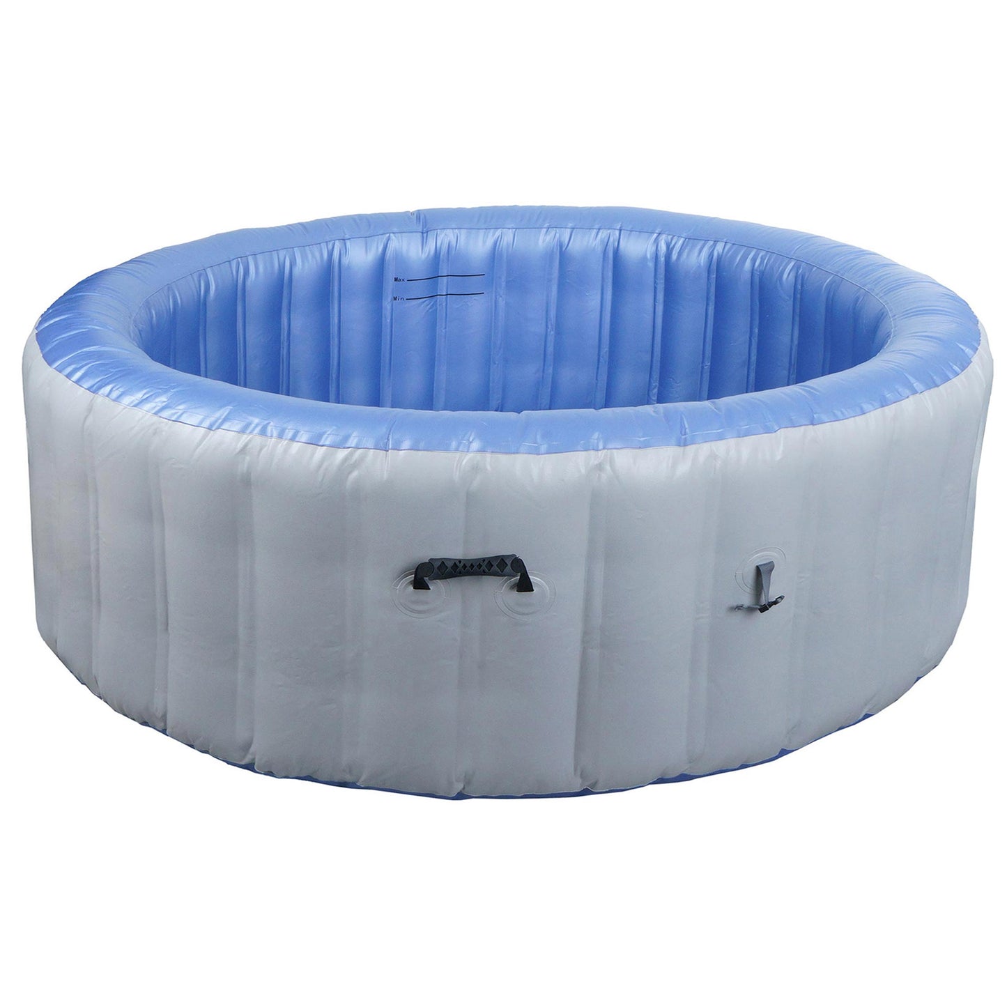 Cosmo Casa - Opblaasbare Whirlpool voor 5 Personen - Binnen & Buiten - Gelamineerd PVC - Rond - Grijsblauw - 198 cm