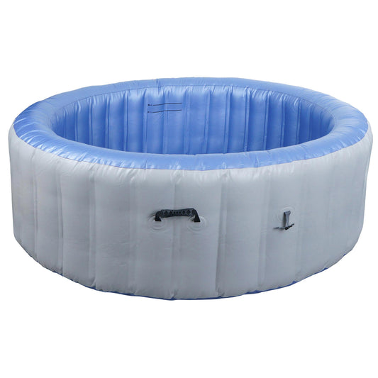 Cosmo Casa - Opblaasbare Whirlpool voor 5 Personen - Binnen & Buiten - Gelamineerd PVC - Rond - Grijsblauw - 198 cm