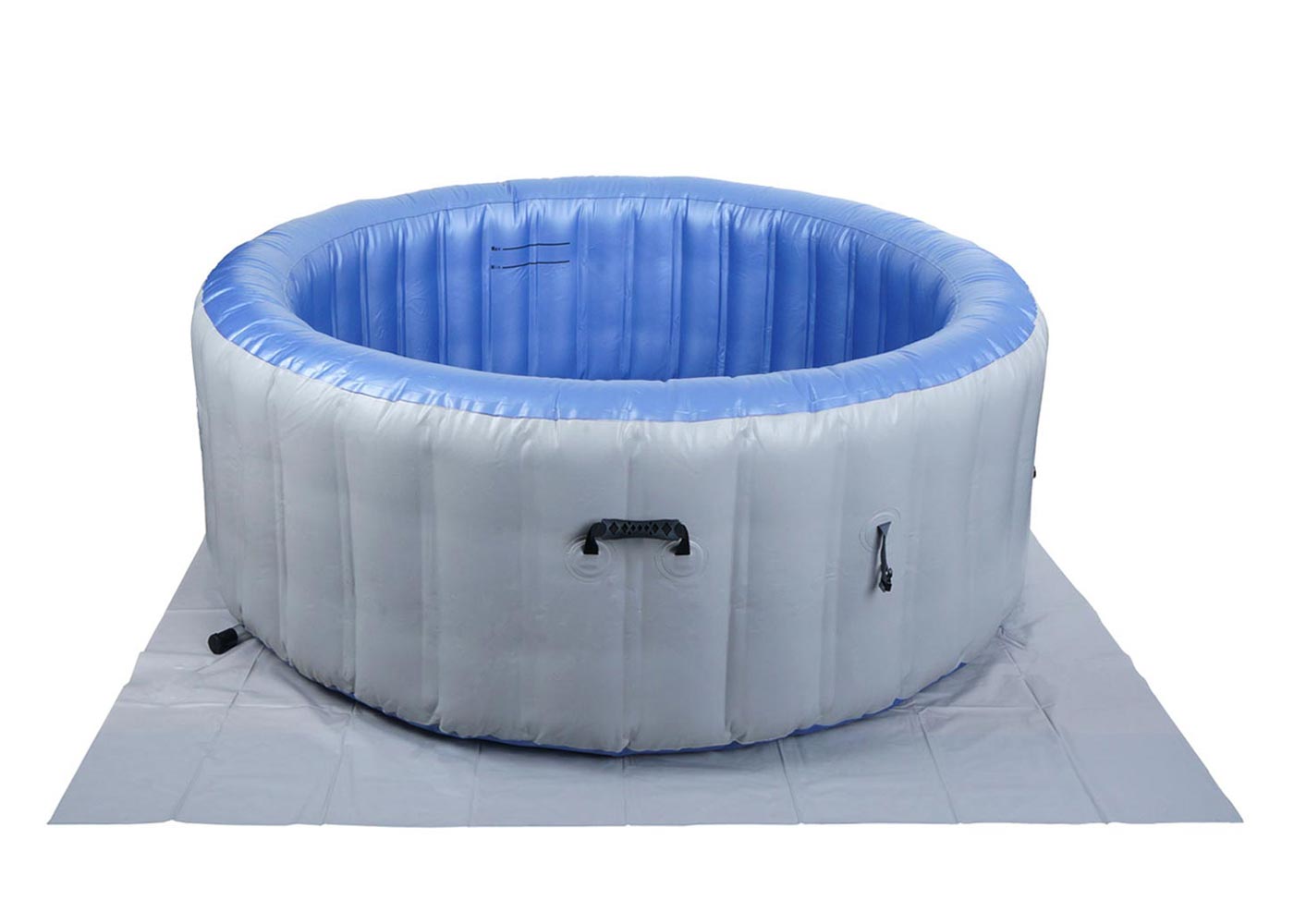 Cosmo Casa - Opblaasbare Whirlpool voor 5 Personen - Binnen & Buiten - Gelamineerd PVC - Rond - Grijsblauw - 198 cm