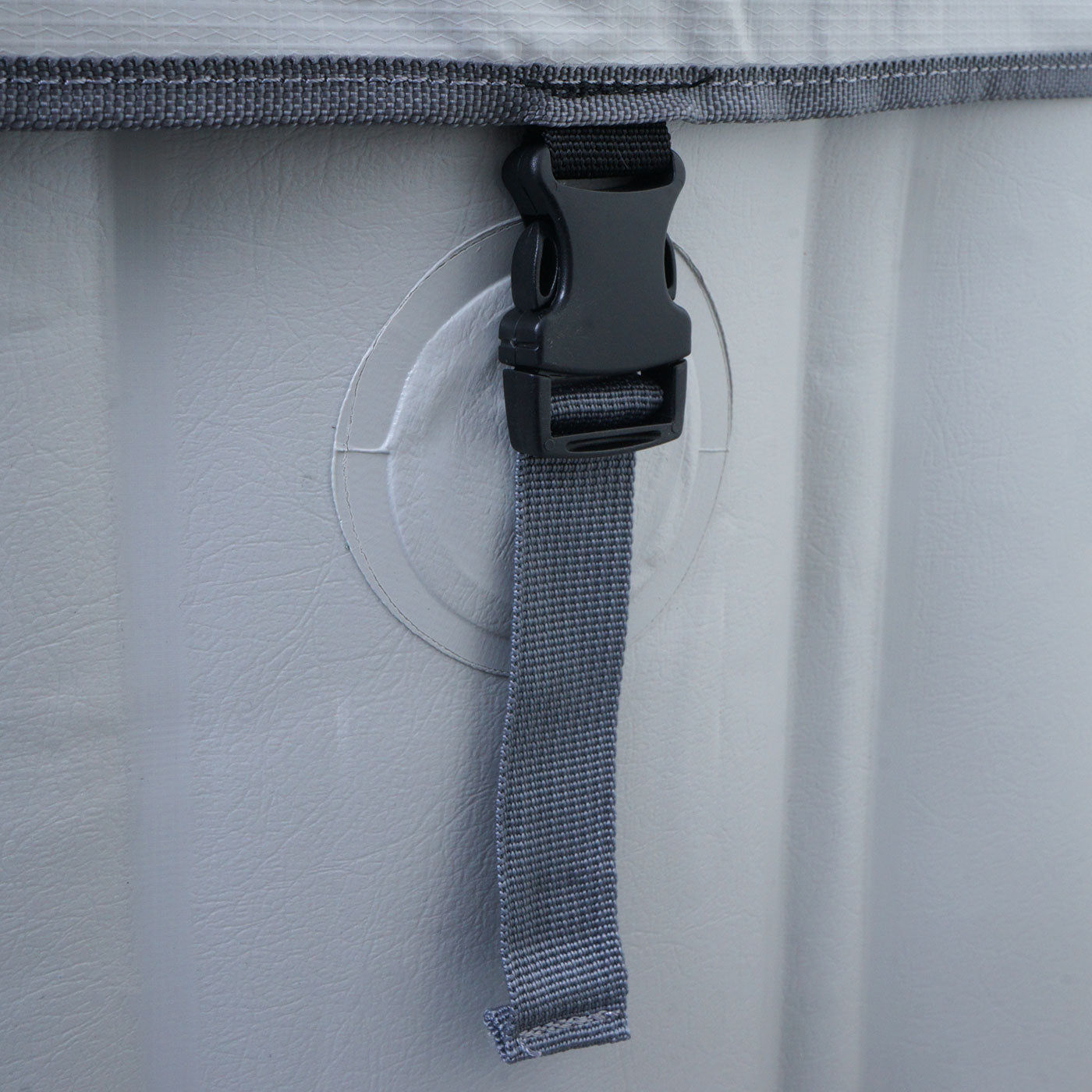 Cosmo Casa - Opblaasbare Whirlpool voor 5 Personen - Binnen & Buiten - Gelamineerd PVC - Rond - Grijsblauw - 198 cm