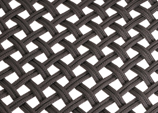 Cosmo Casa - Buitenfauteuil - Weerbestendig Touwgaas - Acaciahout - Donkergrijs Kussen - Lichtgrijs Frame