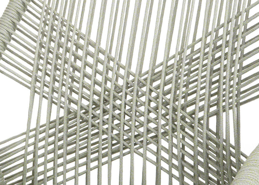 Cosmo Casa - Buitenfauteuil - Weerbestendig Touwgaas - Acaciahout - Groen Kussen - Groen Frame