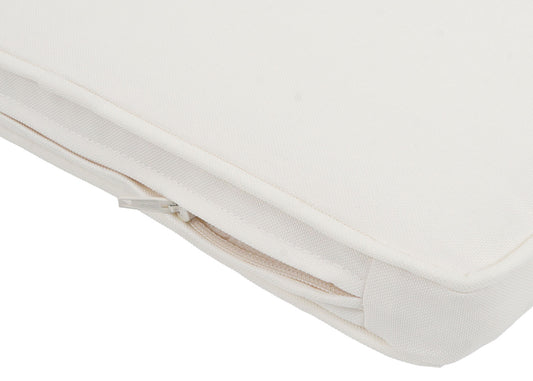 Cosmo Casa - Buitenfauteuil - Weerbestendig Touwgaas - Acaciahout - Crème Kussen - Groen Frame