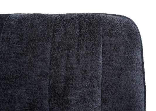 Cosmo Casa - Set van 2 Eetkamerstoelen - Roterende Armleuning met Auto-Return - Chenille Textiel - Donkergrijs