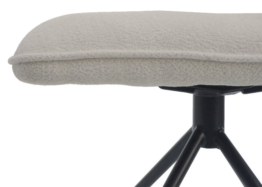 Cosmo Casa - Set van 2 Eetkamerstoelen - Draaibare Keukenstoel met Auto-Return - Chenille Textiel - Crème