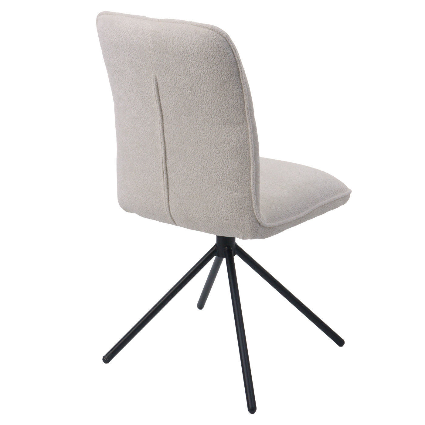 Cosmo Casa - Set van 2 Eetkamerstoelen - Draaibare Keukenstoel met Auto-Return - Chenille Textiel - Crème