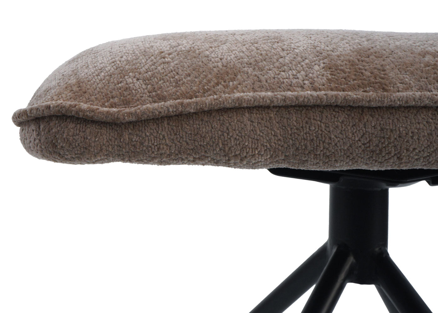 Cosmo Casa - Set van 2 Eetkamerstoelen - Draaibare Keukenstoel met Auto-Return - Chenille Textiel - Lichtbruin