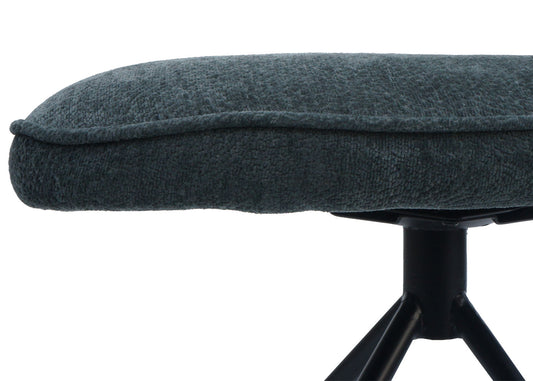 Cosmo Casa - Set van 2 Eetkamerstoelen - Draaibare Keukenstoel met Auto-Return - Chenille Textiel - Blauwgroen