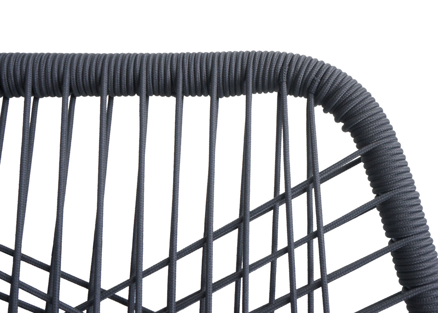 Cosmo Casa - Set van 2 Tuinstoelen - Zitkussens - Aluminium - Touwgaas - Antraciet - Taupe Bekleding