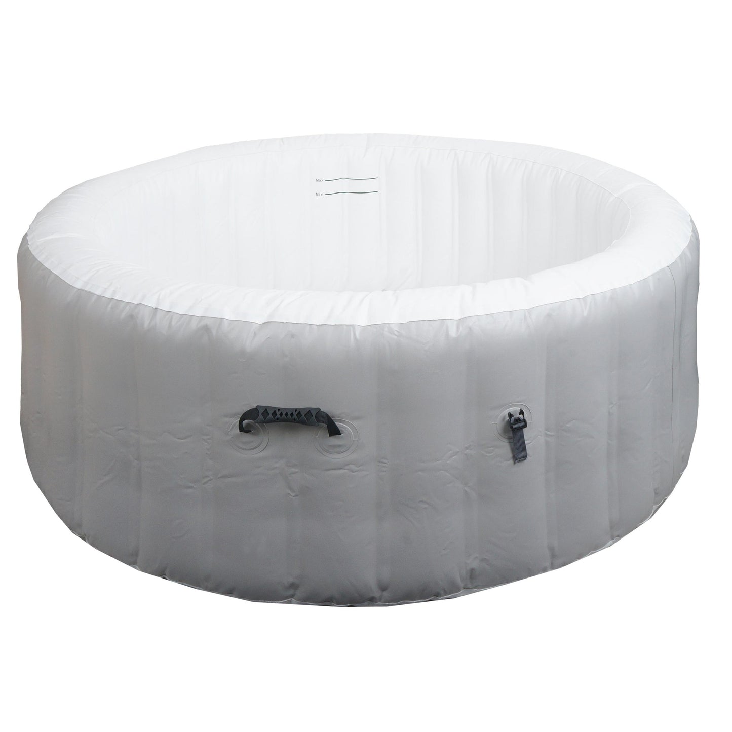 Cosmo Casa - Opblaasbare Whirlpool voor 4 Personen - Binnen & Buiten - Gelamineerd PVC - Rond - Grijs-Wit - 180 cm