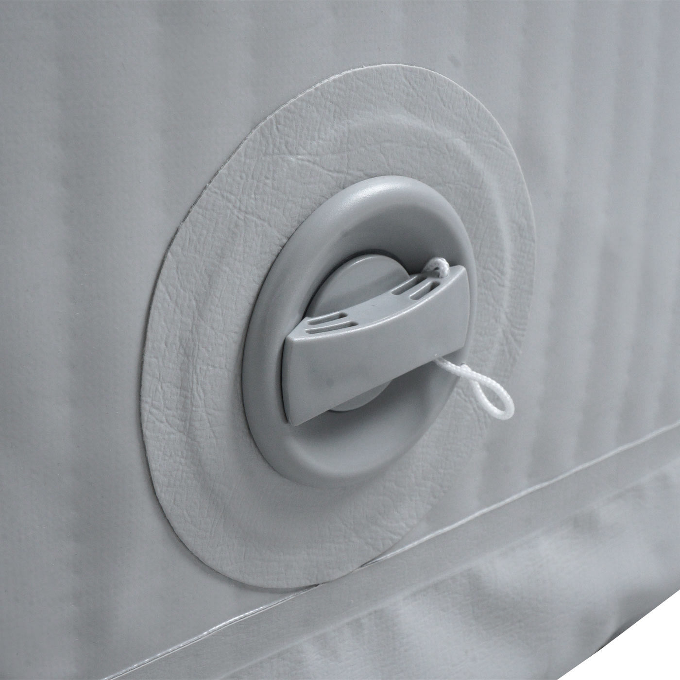 Cosmo Casa - Opblaasbare Whirlpool voor 4 Personen - Binnen & Buiten - Gelamineerd PVC - Rond - Grijs-Wit - 180 cm