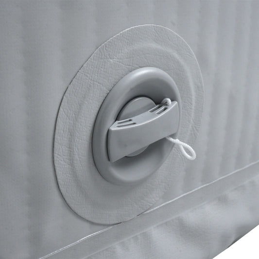 Cosmo Casa - Opblaasbare Whirlpool voor 4 Personen - Binnen & Buiten - Gelamineerd PVC - Rond - Grijs-Wit - 180 cm