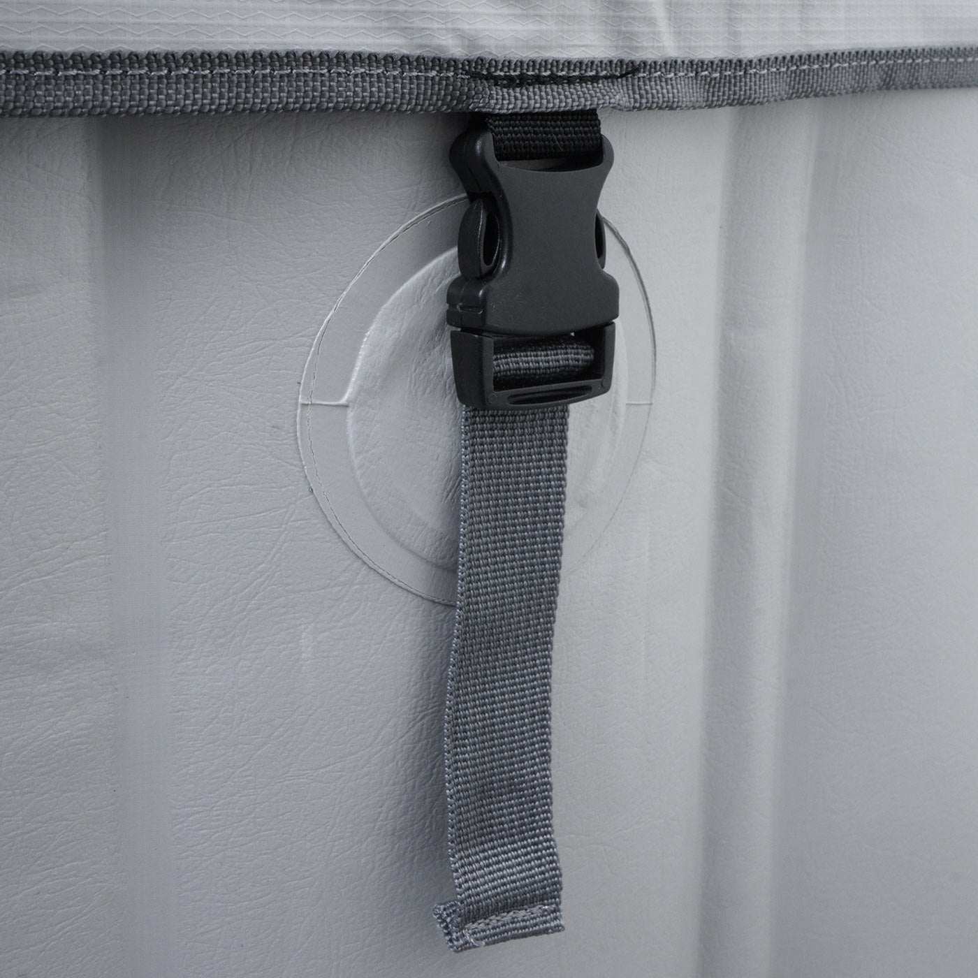 Cosmo Casa - Opblaasbare Whirlpool voor 4 Personen - Binnen & Buiten - Gelamineerd PVC - Rond - Grijs-Wit - 180 cm