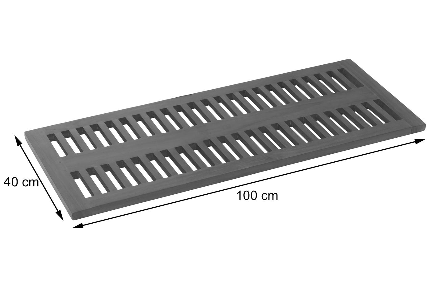 Cosmo Casa - Teak Badkamerset - IJdelheid Plank - Ladder Plank - Muur Spiegel - Badmat - Hoogwaardig B-Kwaliteit Teak