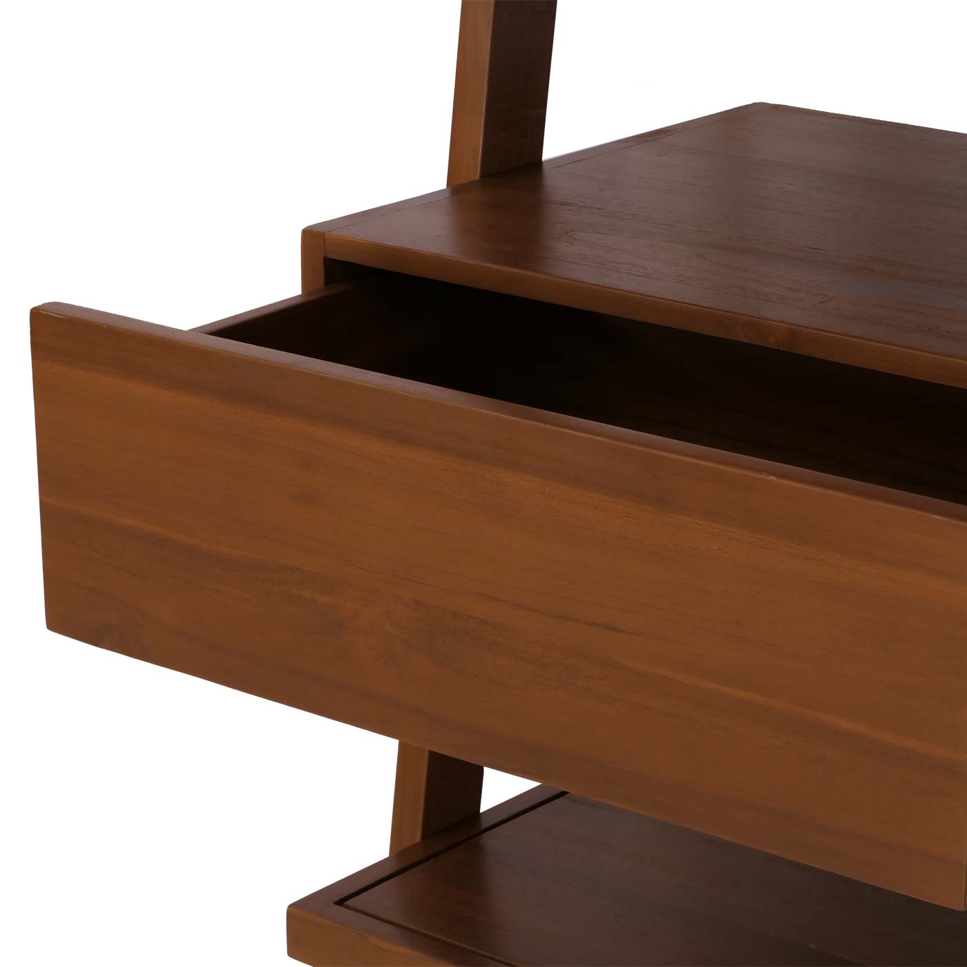 Cosmo Casa - Teak Badkamerset - IJdelheid Plank - Ladder Plank - Muur Spiegel - Badmat - Hoogwaardig B-Kwaliteit Teak