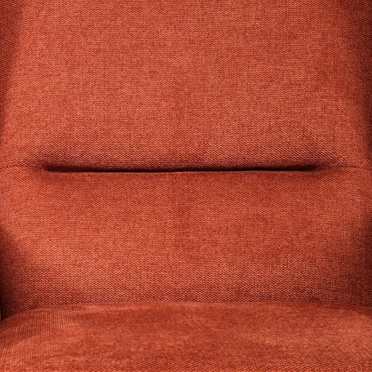 Cosmo Casa - Loungestoel - Vleugel - Textiel & Metaal - Terracotta-Bruin