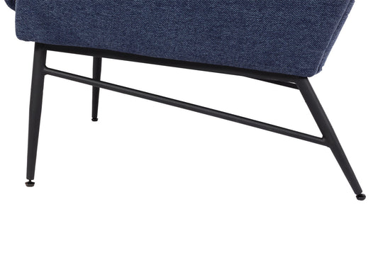 Cosmo Casa - Loungestoel - Vleugel - Textiel & Metaal - Blauw