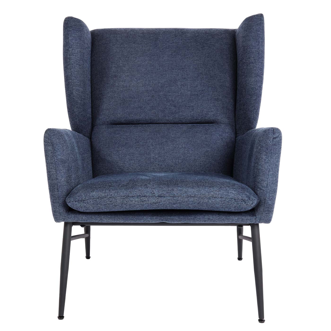 Cosmo Casa - Loungestoel - Vleugel - Textiel & Metaal - Blauw