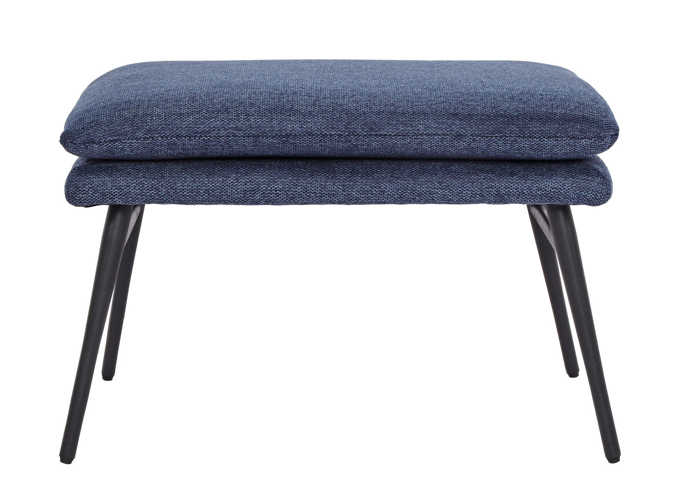 Cosmo Casa - Kruk - Poef - Textiel - Blauw - 38×56×40 cm