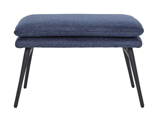 Cosmo Casa - Kruk - Poef - Textiel - Blauw - 38×56×40 cm