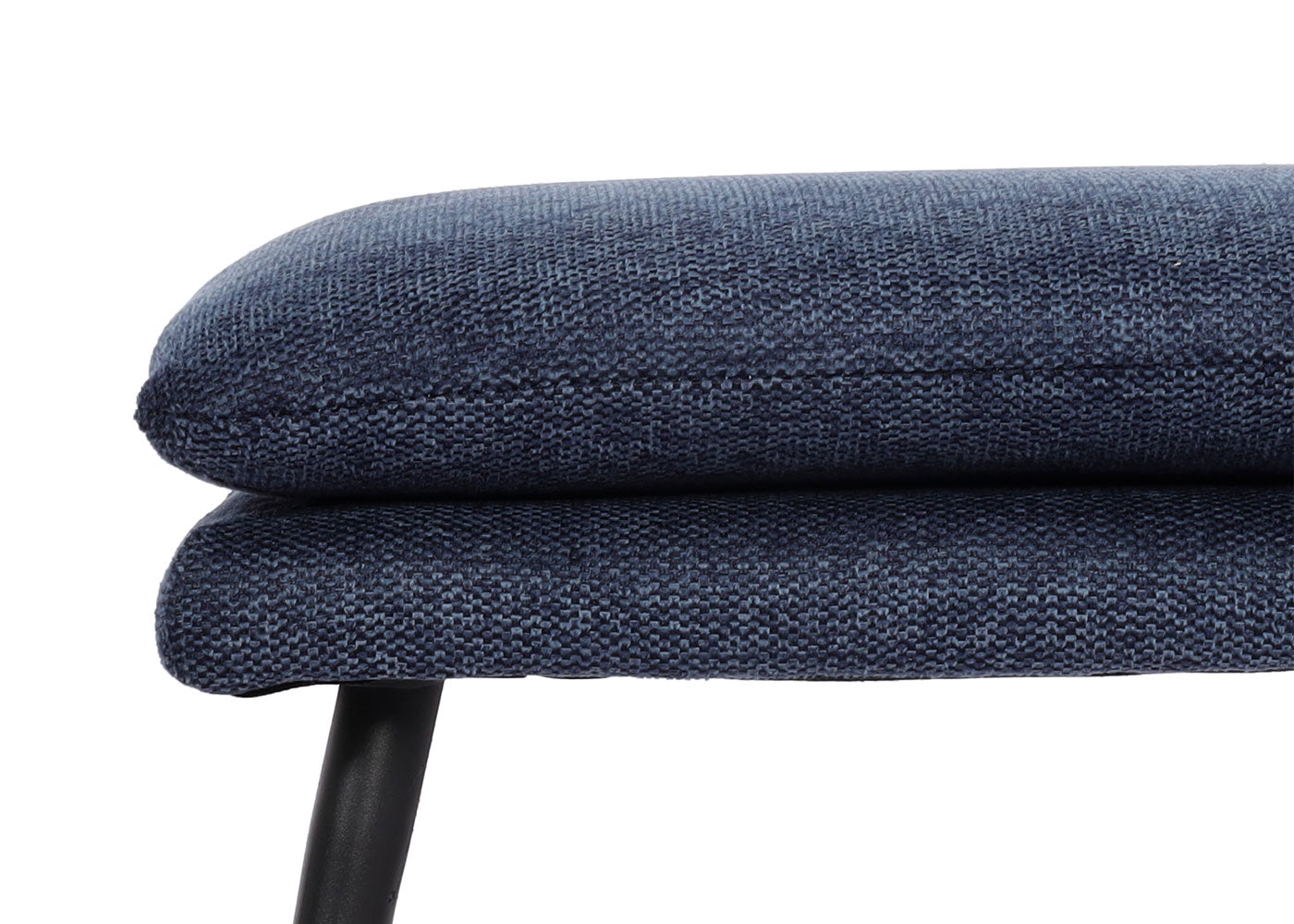 Cosmo Casa - Kruk - Poef - Textiel - Blauw - 38×56×40 cm