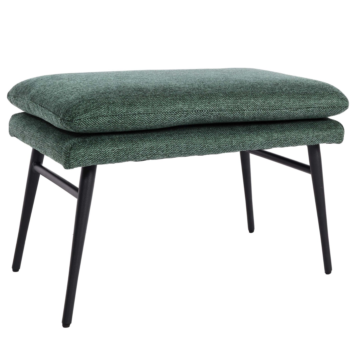 Cosmo Casa - Kruk - Poef - Textiel - Groen - 38×56×40 cm