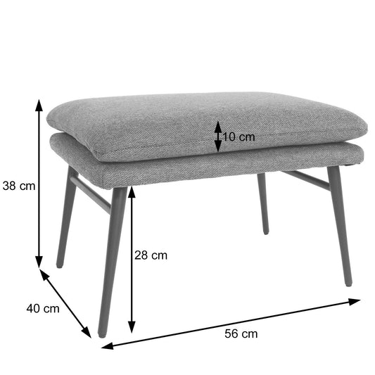 Cosmo Casa - Kruk - Poef - Textiel - Groen - 38×56×40 cm