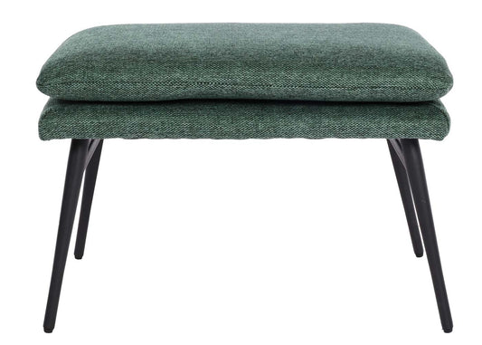 Cosmo Casa - Kruk - Poef - Textiel - Groen - 38×56×40 cm