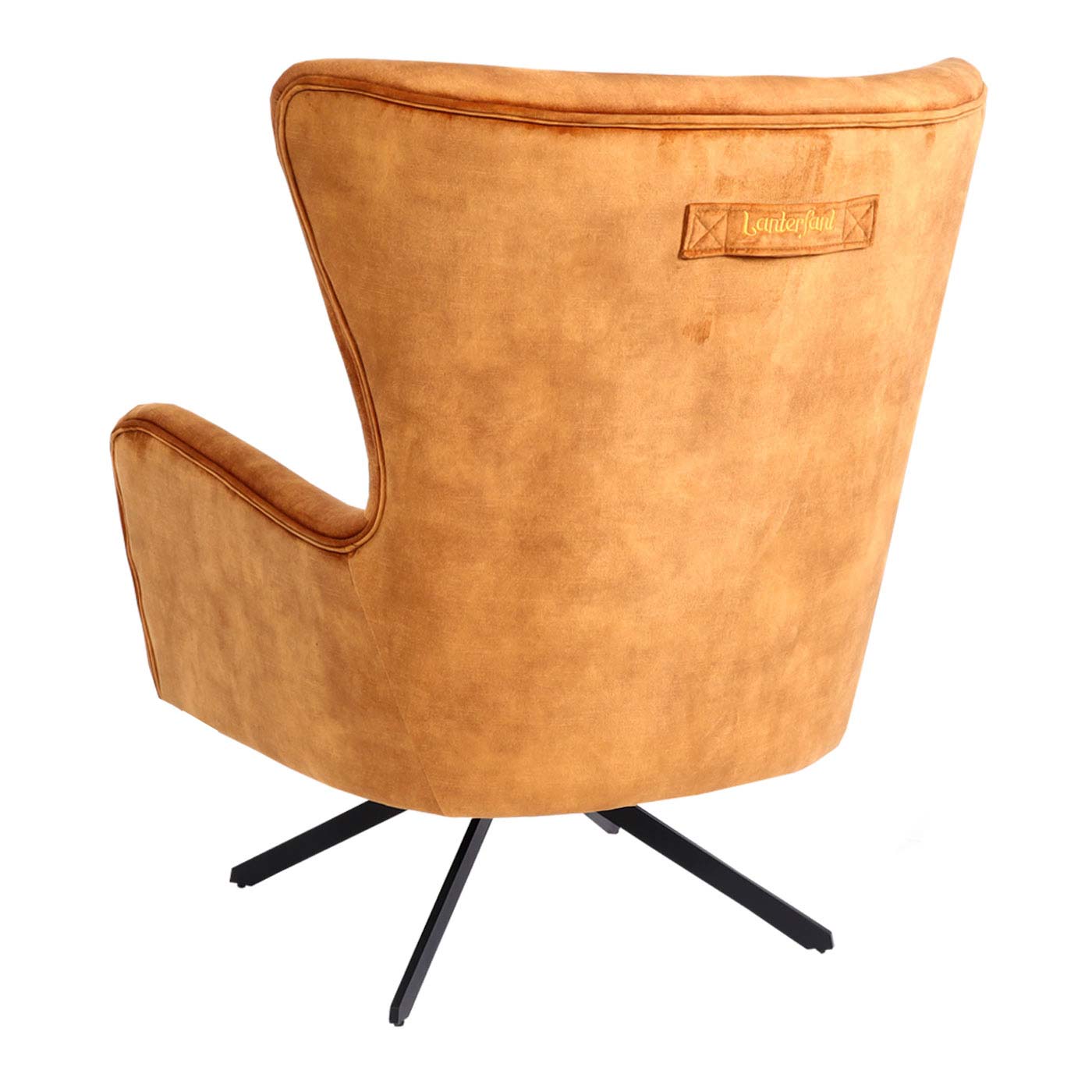 Cosmo Casa - Loungestoel - Draaibaar - Fluweel - Goudbruin