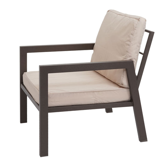 Cosmo Casa - Tuinlounge Set - Bank & Tafel - Metaal & Bekleding - Crèmewit