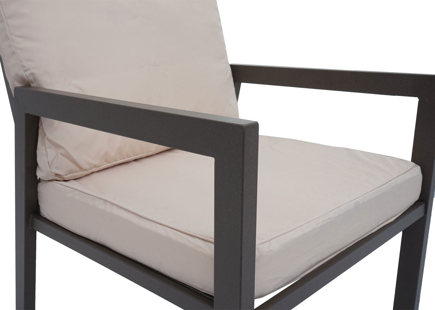 Cosmo Casa - Tuinlounge Set - Bank & Tafel - Metaal & Bekleding - Crèmewit