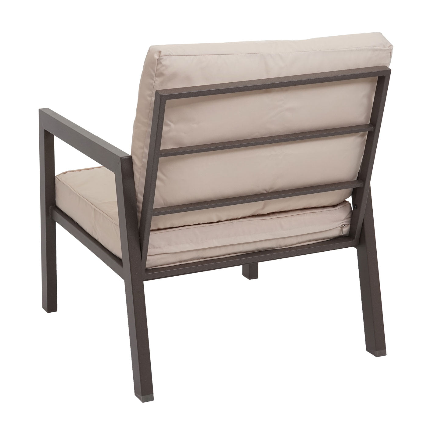 Cosmo Casa - Tuinlounge Set - Bank & Tafel - Metaal & Bekleding - Crèmewit