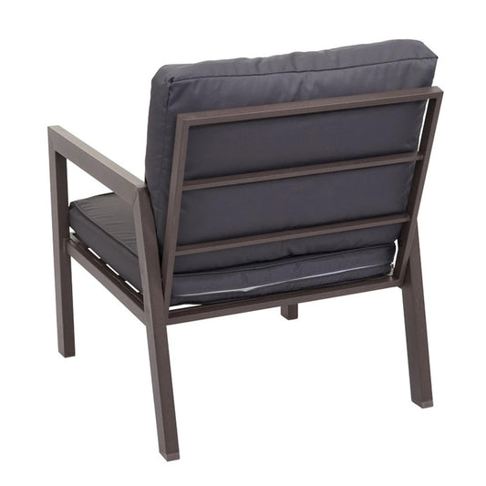 Cosmo Casa - Tuinlounge Set - Bank & Tafel - Metaal & Bekleding - Grijs