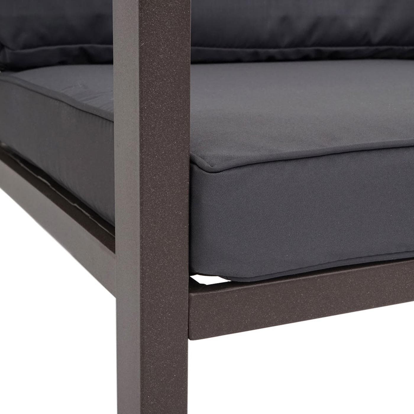 Cosmo Casa - Tuinlounge Set - Bank & Tafel - Metaal & Bekleding - Grijs