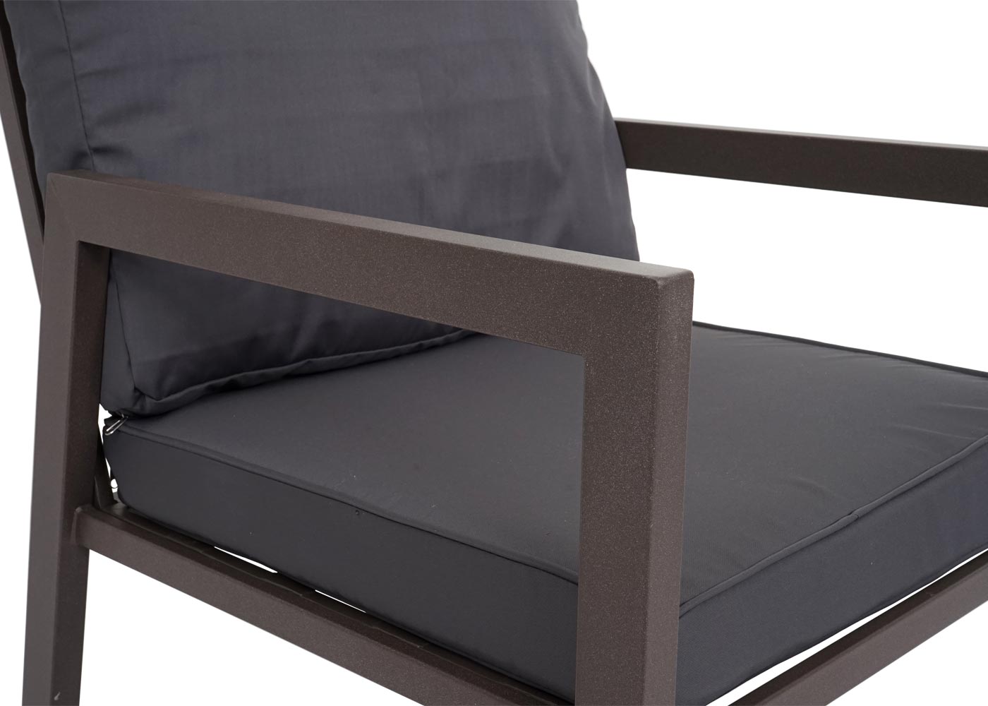 Cosmo Casa - Tuinlounge Set - Bank & Tafel - Metaal & Bekleding - Grijs