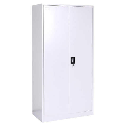 Cosmo Casa - Archiefkast - Multifunctioneel - Metaal - Grijs - 185×90×45 cm