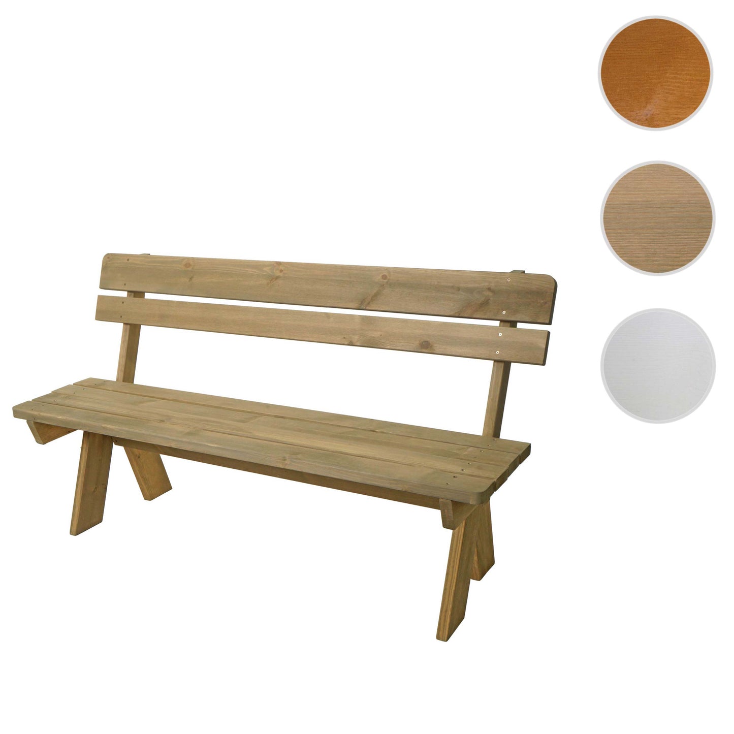 Cosmo Casa - Tuinbank Houten Bank Parkbank - Horecakwaliteit - Massief Hout - Naturel - 148 cm