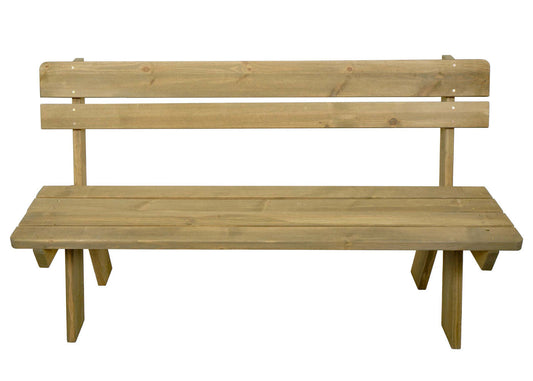 Cosmo Casa - Tuinbank Houten Bank Parkbank - Horecakwaliteit - Massief Hout - Naturel - 148 cm