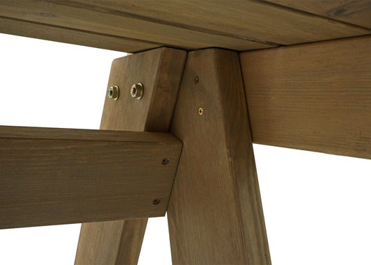 Cosmo Casa - Tuinbank Houten Bank Parkbank - Horecakwaliteit - Massief Hout - Naturel - 148 cm