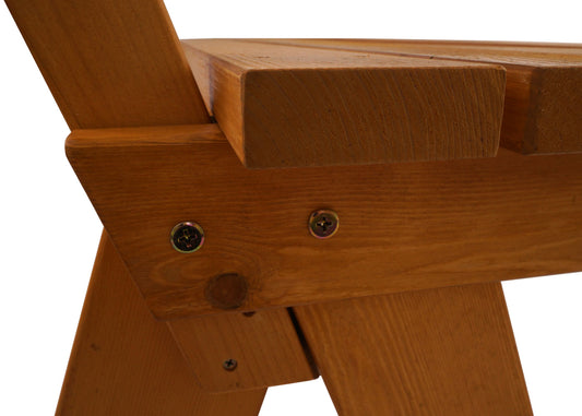 Cosmo Casa - Tuinbank Houten Bank Parkbank - Gastronomische Kwaliteit - Massief Hout - Honingkleurig - 148 cm