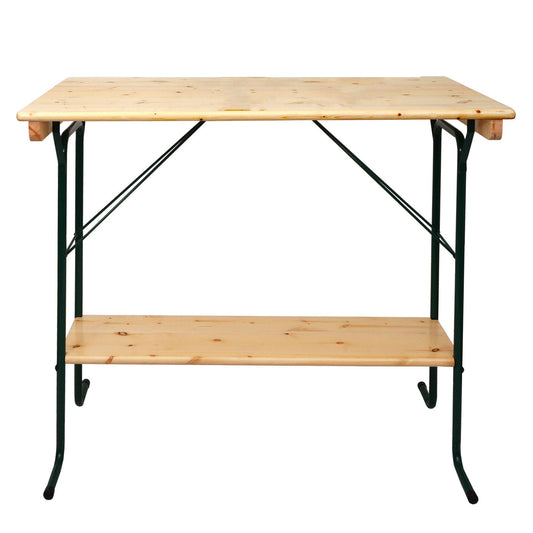 Cosmo Casa - Bartafel - Biertuintafel / Biertenttafel - Opvouwbaar Metaal & Grenenhout - 110×125×70 cm