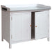 Cosmo Casa - Tuinkast met Werkblad - Plantentafel - Dennenhout - Wit - 86×104×52 cm