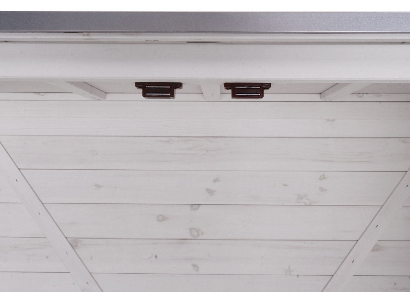 Cosmo Casa - Tuinkast met Werkblad - Plantentafel - Dennenhout - Wit - 86×104×52 cm