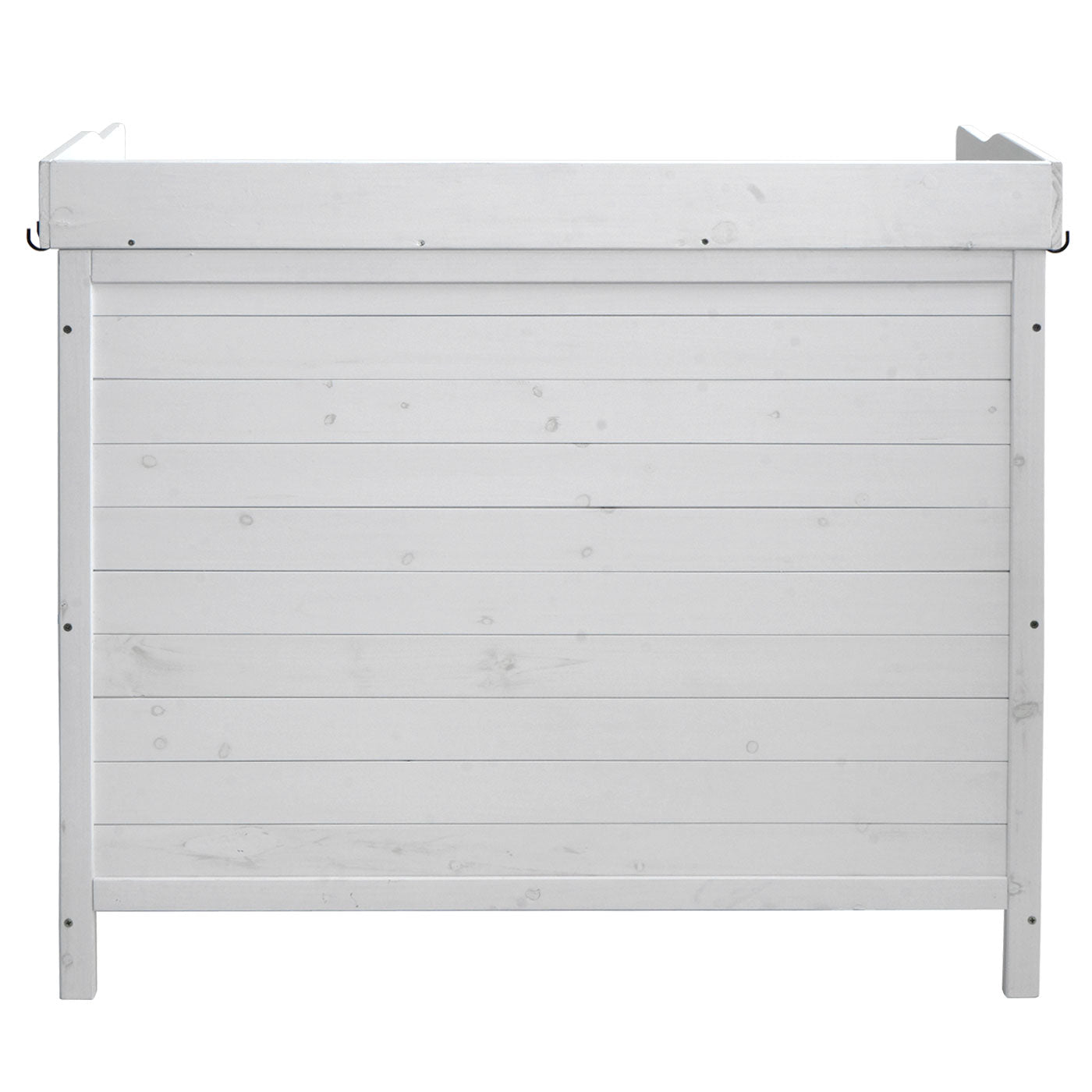 Cosmo Casa - Tuinkast met Werkblad - Plantentafel - Dennenhout - Wit - 86×104×52 cm