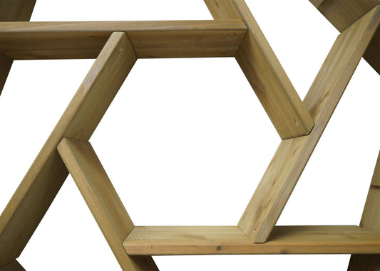 Cosmo Casa - Plantenbak Bloembed met 7 Vakken - Dennenhout - Bruin - 100×87 cm