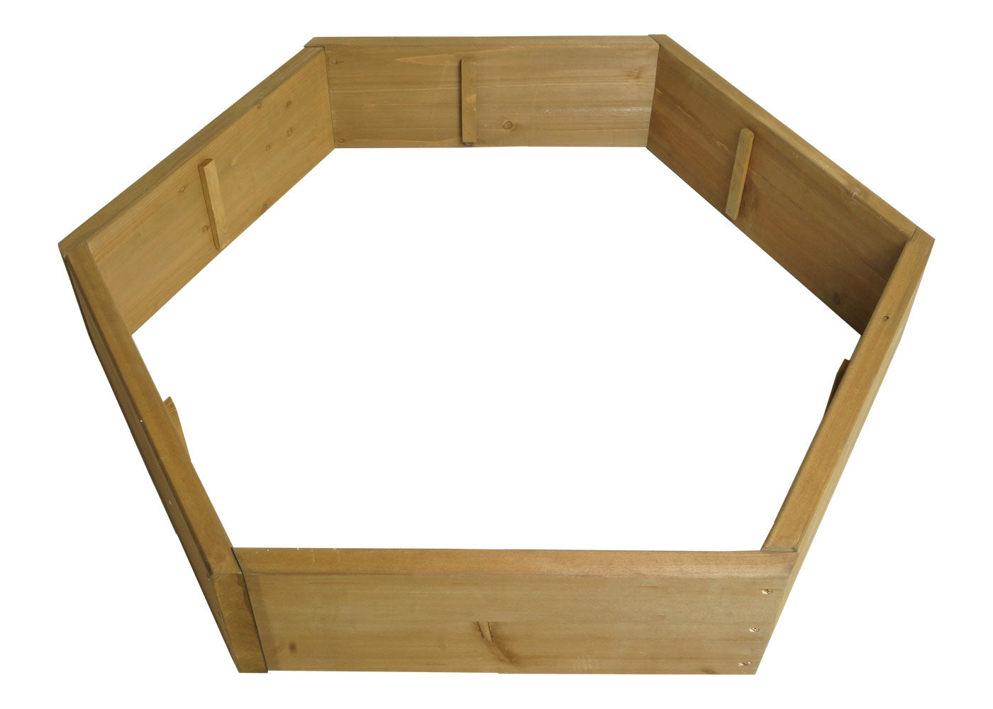 Cosmo Casa - Plantenbak Bloembed met 7 Vakken - Dennenhout - Bruin - 100×87 cm