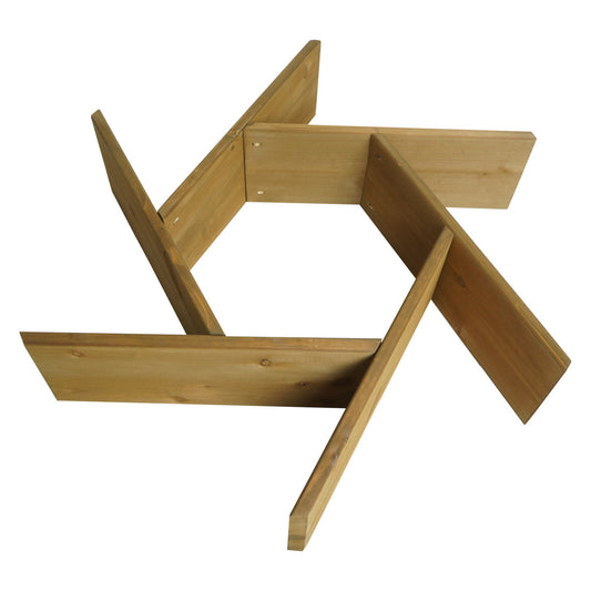 Cosmo Casa - Plantenbak Bloembed met 7 Vakken - Dennenhout - Bruin - 100×87 cm